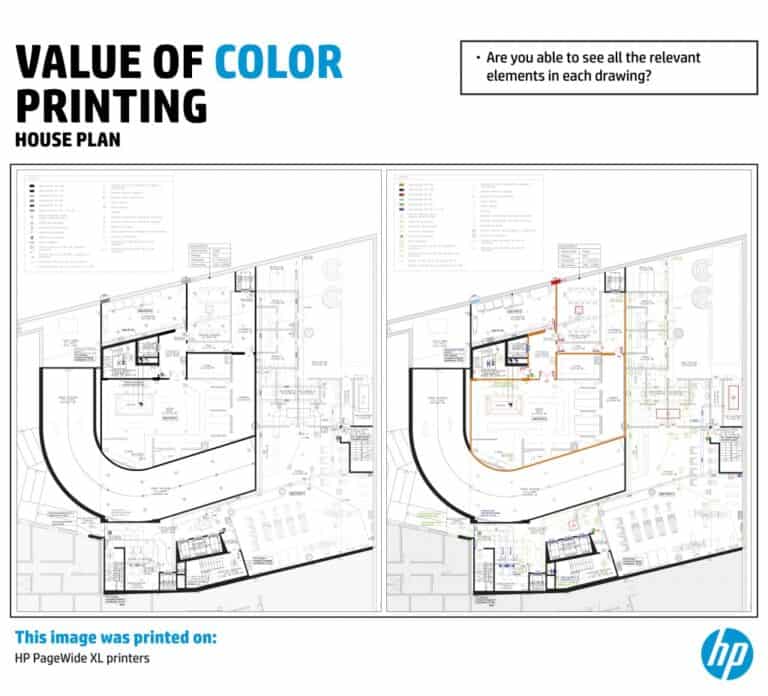 The Value of Printing Oversize Plans in Color Over Black and White