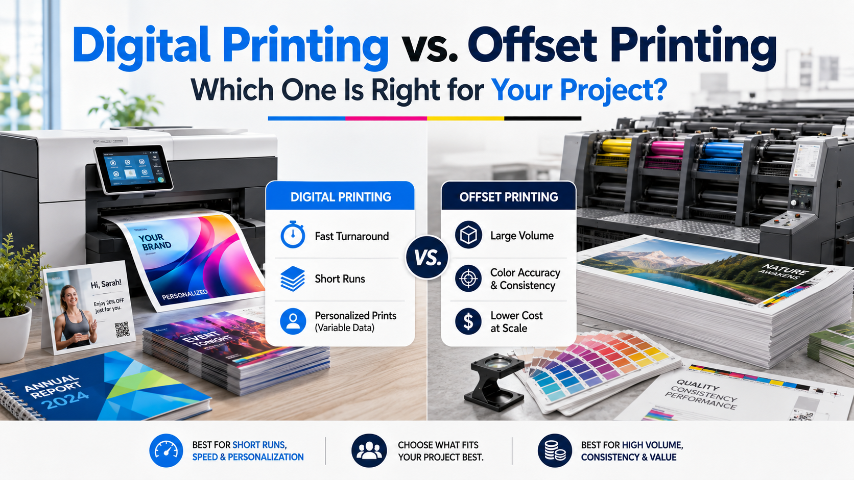 Digital vs. offset printing comparison