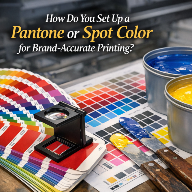 Professional illustration of How Do You Set Up a Pantone or Spot Color for Brand-Accurate Printing?
