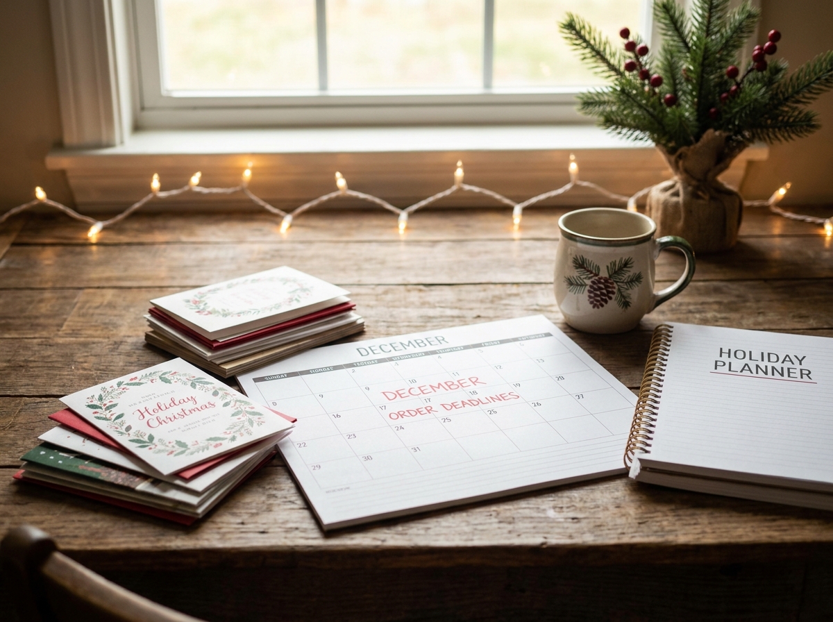 Professional illustration of How Far in Advance Should You Order Printed Materials for the Holidays?